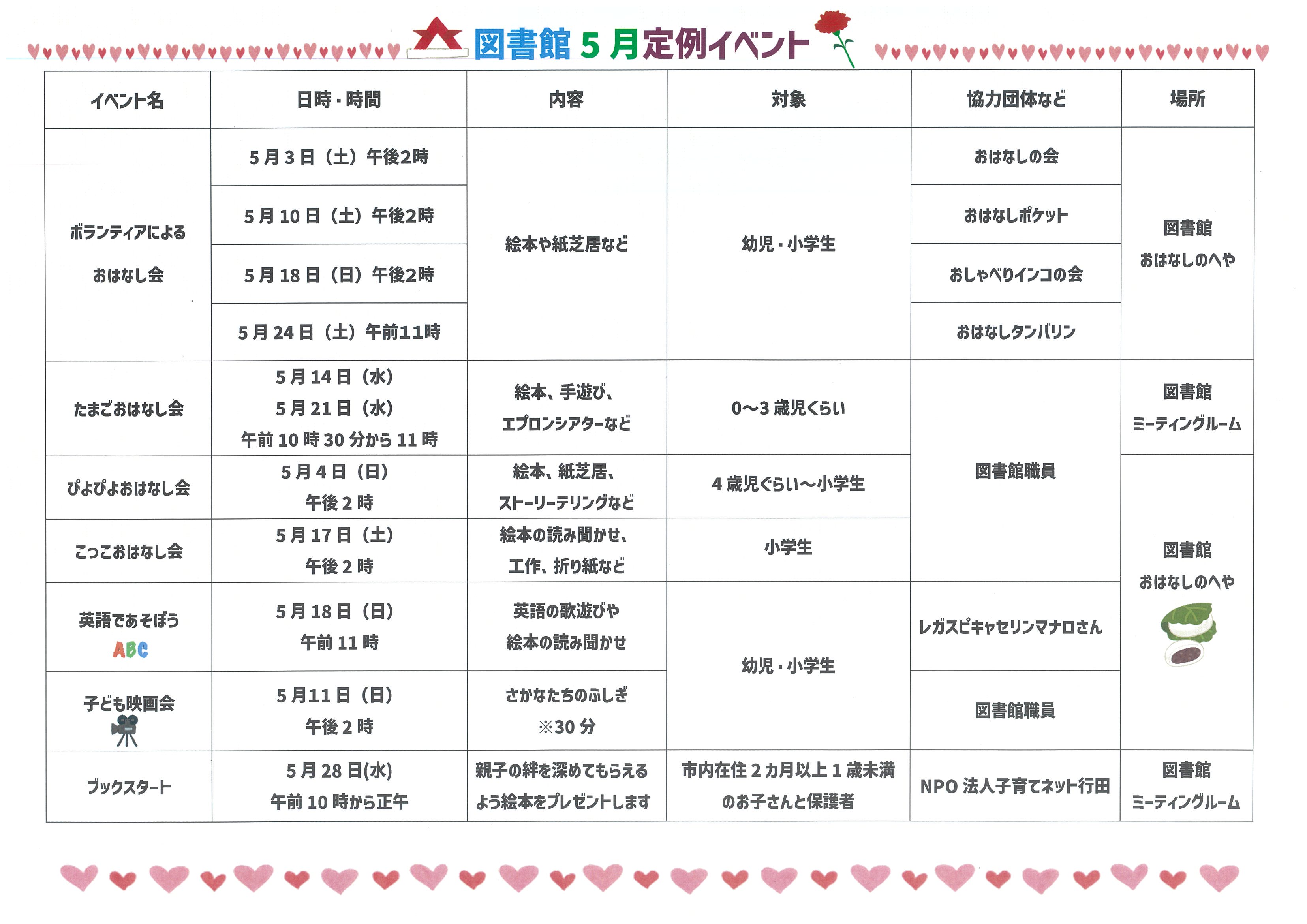 5月定例イベント